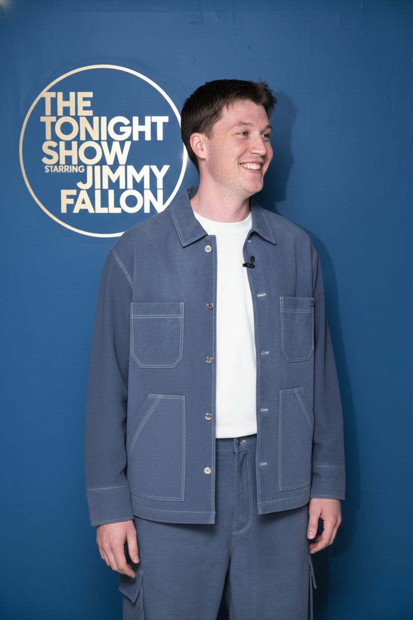 Kon Knueppel’s Slate Blue Workwear Set  Full Style Breakdown